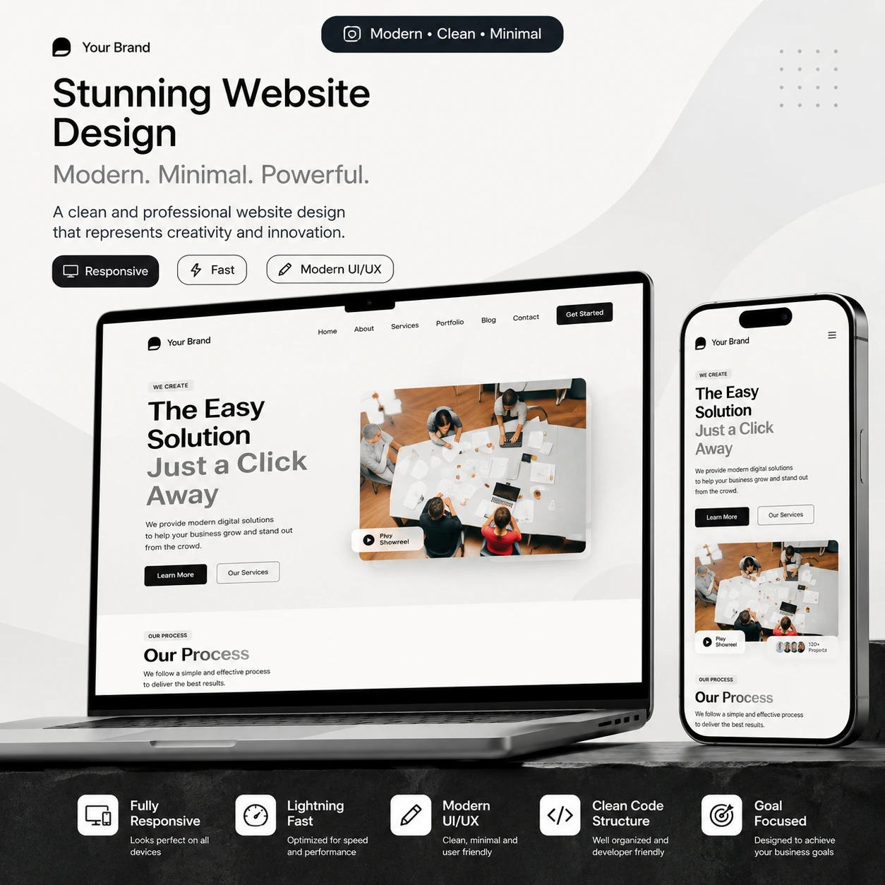 OnClick Marketing website screenshot