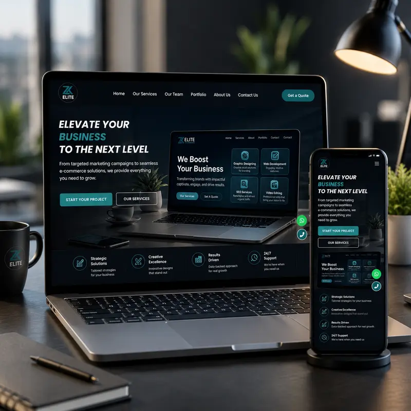 Zkelite: Digital Agency Website